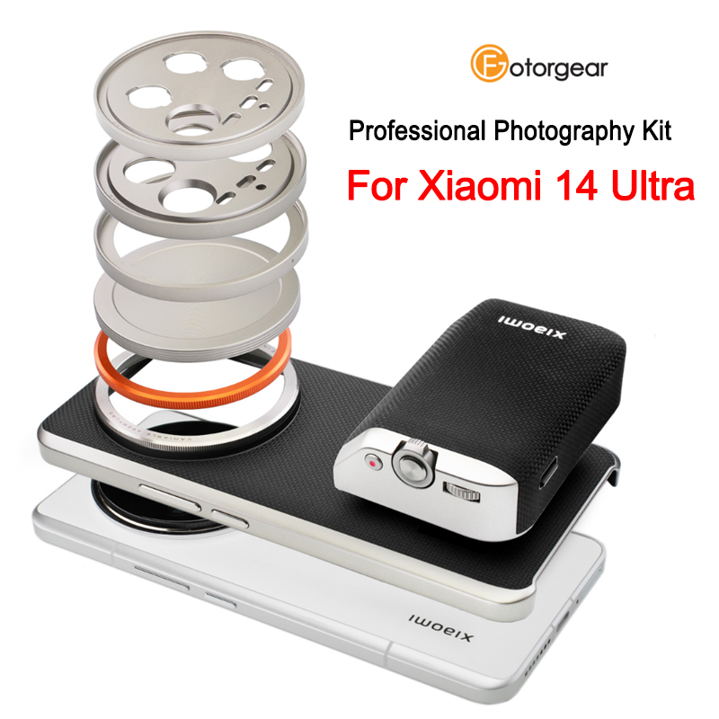 Photography Xiaomi 14 Ultra - Fotgear-Xiaomi用プロフェッショナル写真キット,14インチ,カメラレンズアダプター17mm,フィルターリング67mm,電話レンズカバー