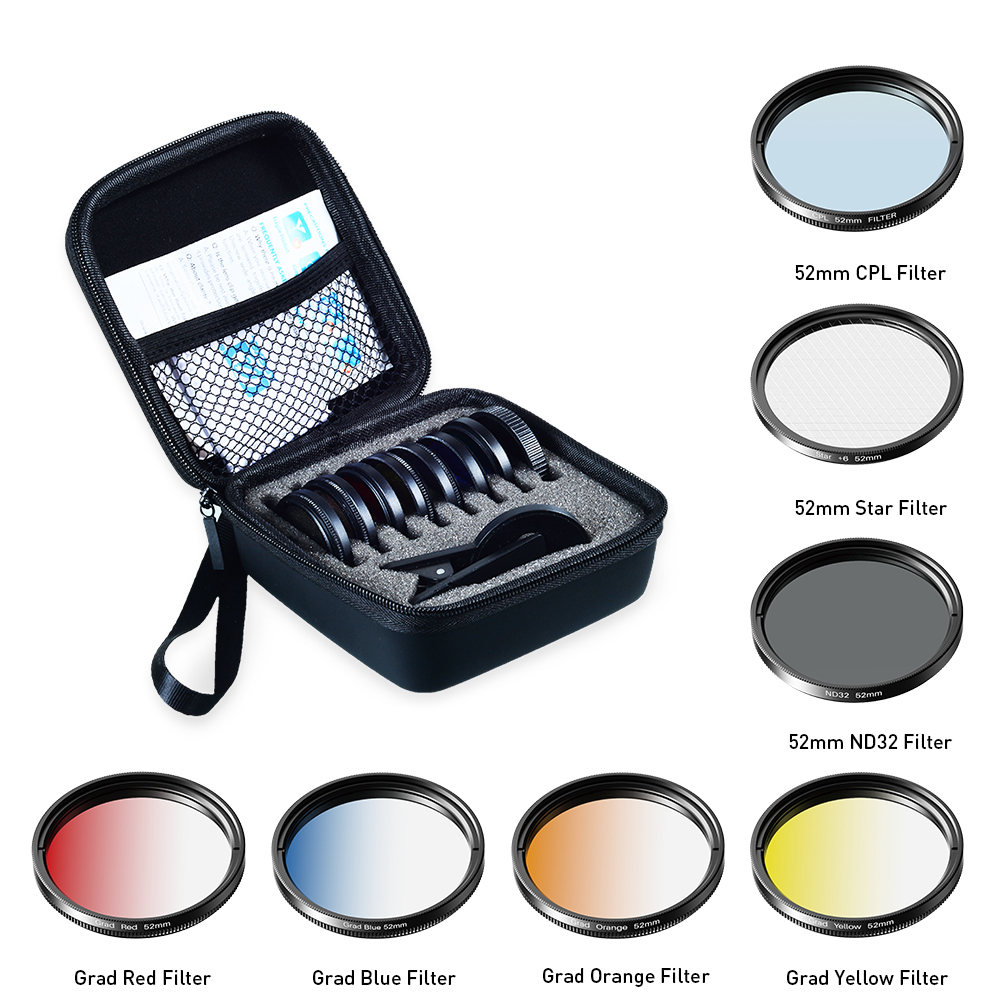 Photography Kit Samsung S26 Ultra - APEXEL 52mm 7in1 グラデーションフィルターレンズキット CPL スターグラデーション