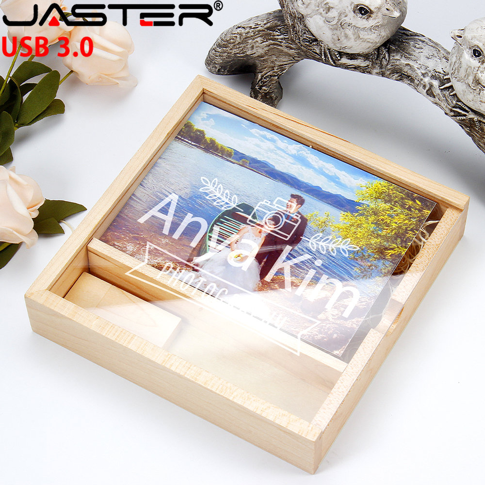Photography Of Memories - JASTER 木箱 USB フラッシュドライブ 128 ギガバイトクリエイティブ写真撮影ウェディングギフト