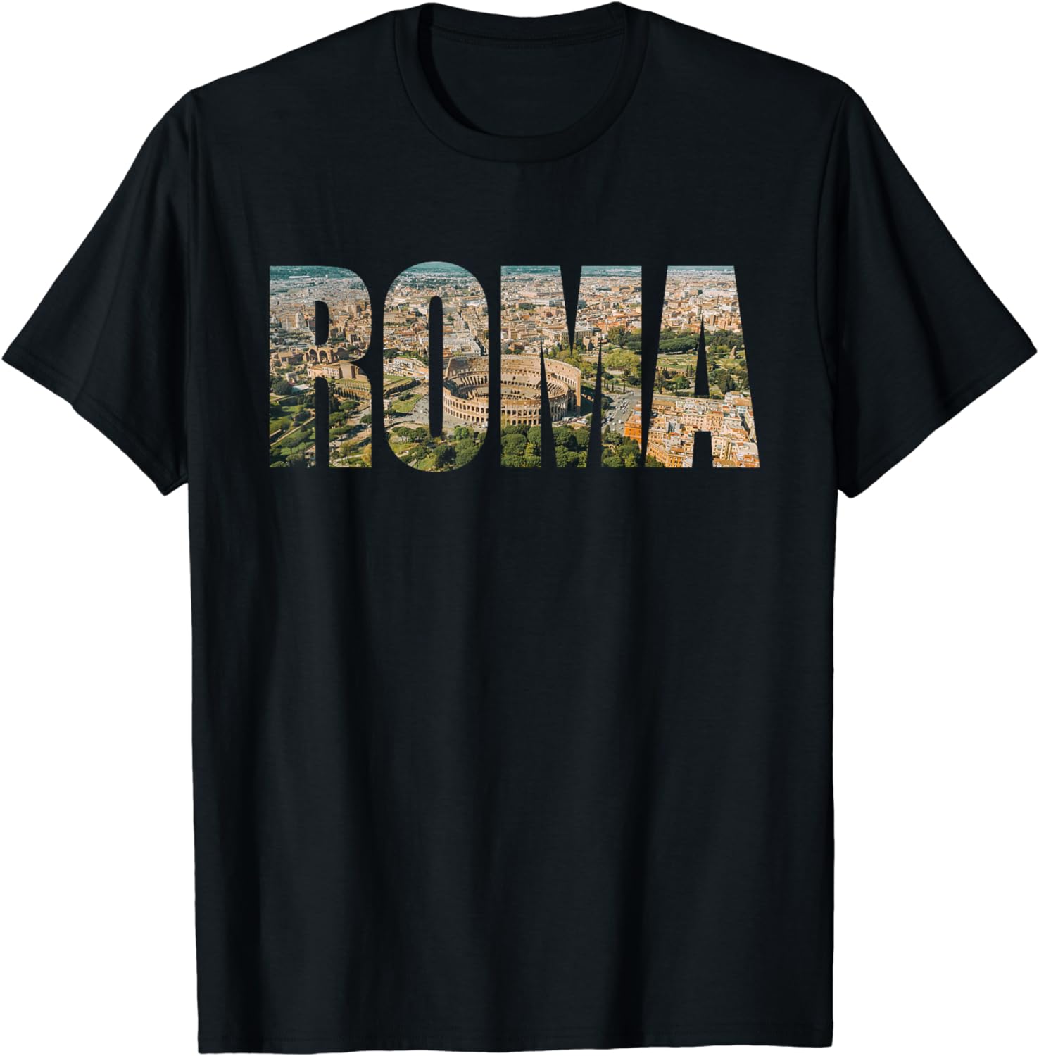 Photography Urban - アーバンスカイライン写真Tシャツ、ロマ、イタリア、ロマ、イタリア、フォント
