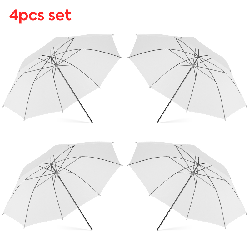 Photography Umbrella Lights - 76 * 80cm X4 透明ホワイトライトディフューザーアンブレラスタジオソフトアンブレラセット（写真スタジオ、ビデオ撮影用）