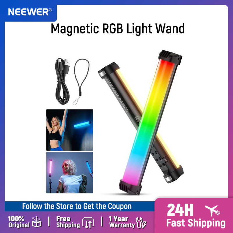 Photography Umbrella Lights - NEEWER ベーシック 12インチ 磁気RGBライトワンド CRI95 調光可能