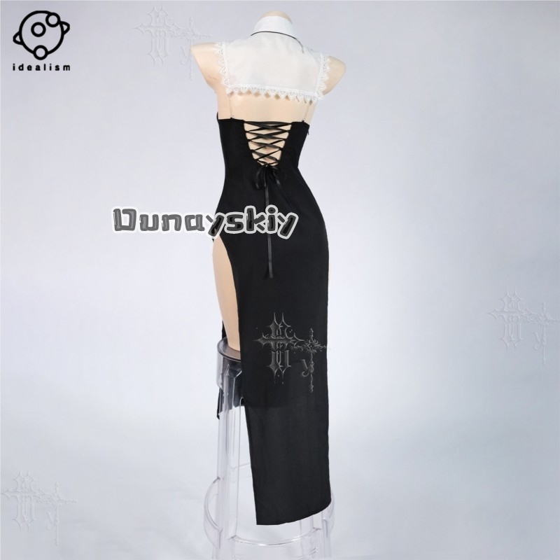 KS*06オリジナル修道女コスプレ衣装 ブラックレースビスチ - Photography Outfits のレビューと価格