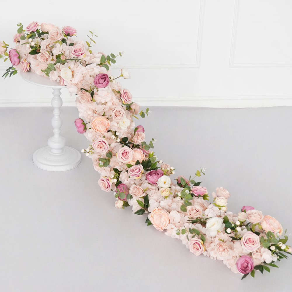 Uflower 200cm ピンクローズアジサイ造花列 ウェ - Photography Graduation のレビューと価格