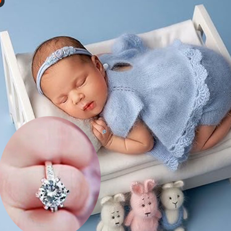 赤ちゃんの写真撮影用リング - 新生児用ラインストーンアクセ - Photography Of Memories のレビューと価格