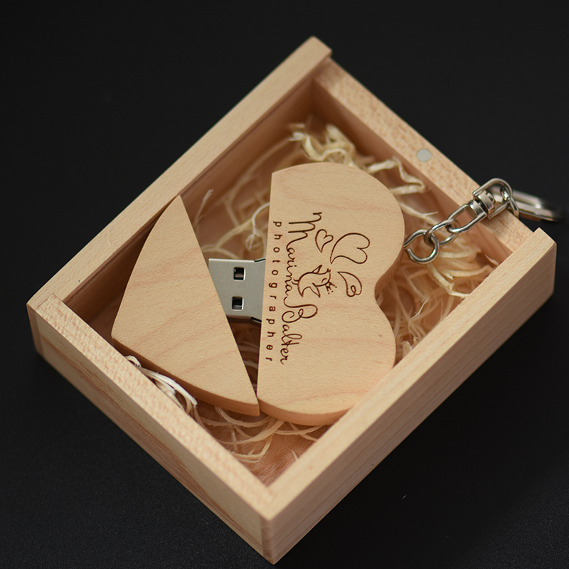 JASTER USB 2.0 木製ハートフラッシュドライブペ - Photography Of Memories のレビューと価格