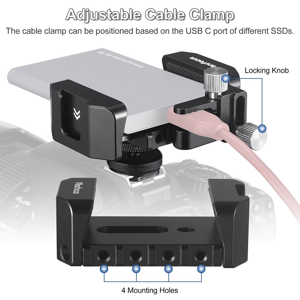 SSD マウントブラケット SSD ホルダー コールドシュー - Camera Cage Baseplate のレビューと価格