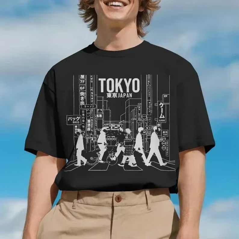 日本のアーバンストリートウェア東京写真アートコットン半袖Tシ - Photography Urban のレビューと価格
