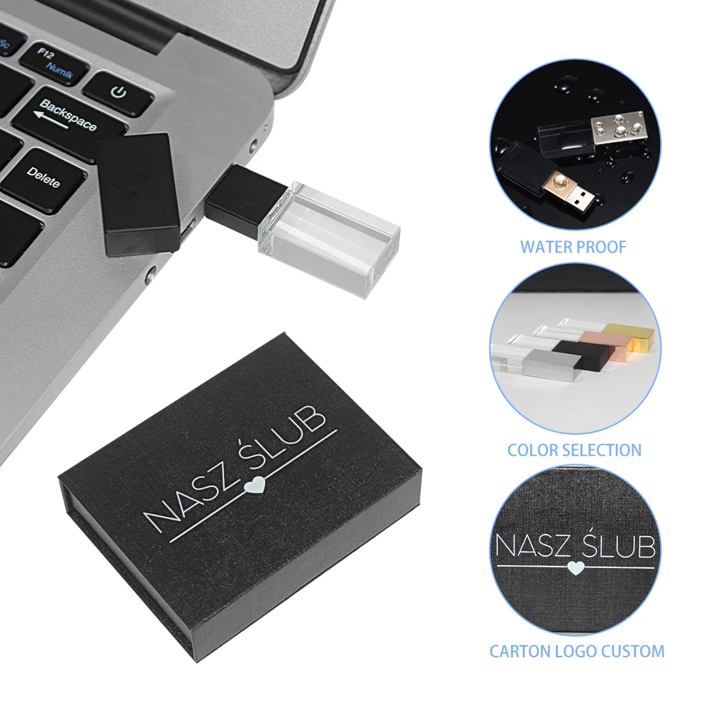 10 個ロットクリスタル USB フラッシュドライブ 128 - Photography Of Memories のレビューと価格