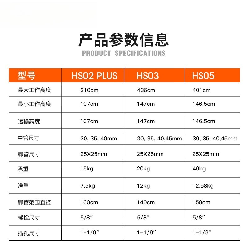 HS03 ステンレス製写真撮影用ライトスタンド 高耐荷重大型 - Photography Major のレビューと価格