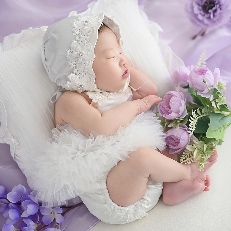 新生児写真撮影用衣装 女の赤ちゃん用レース帽子とチュチュスカ - Photography Outfits のレビューと価格