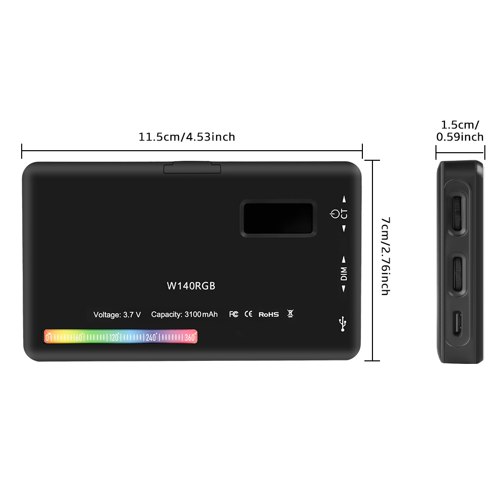 SH-W140 RGB LEDビデオライト,調光可能なポケッ - Photography Umbrella Lights のレビューと価格