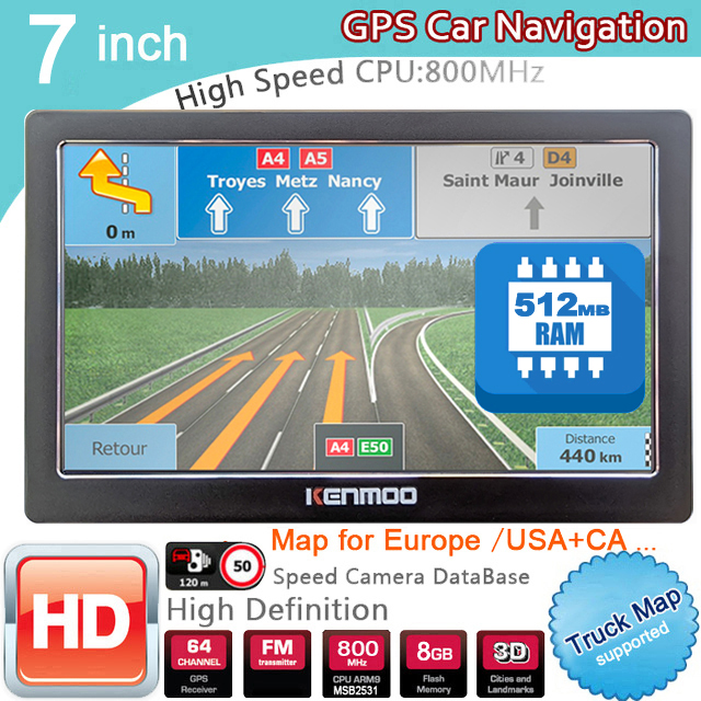 7インチHD GPSポータブルナビゲーション、512MB R - Photograph Mp3 のレビューと価格