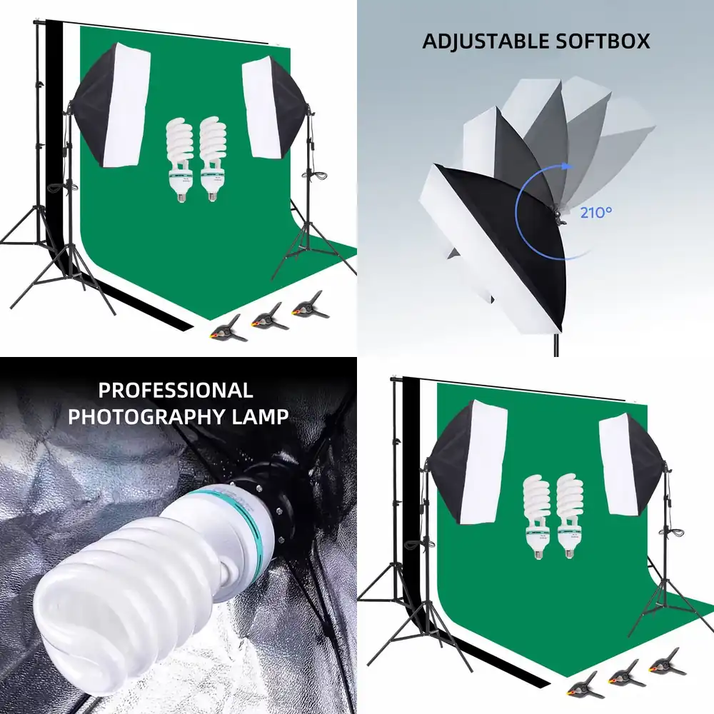1つの写真スタジオ機材セット、2.6 * 3m背景スタンド、 - Photography Umbrella Lights のレビューと価格
